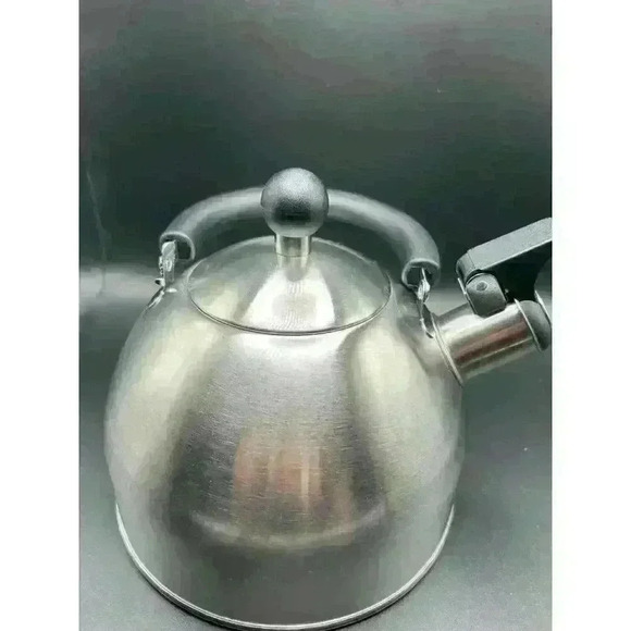 Stewart Primula Whistling Tea/Coffee Kettle 1.5qt Folding Handle - Picture 3 of 6
